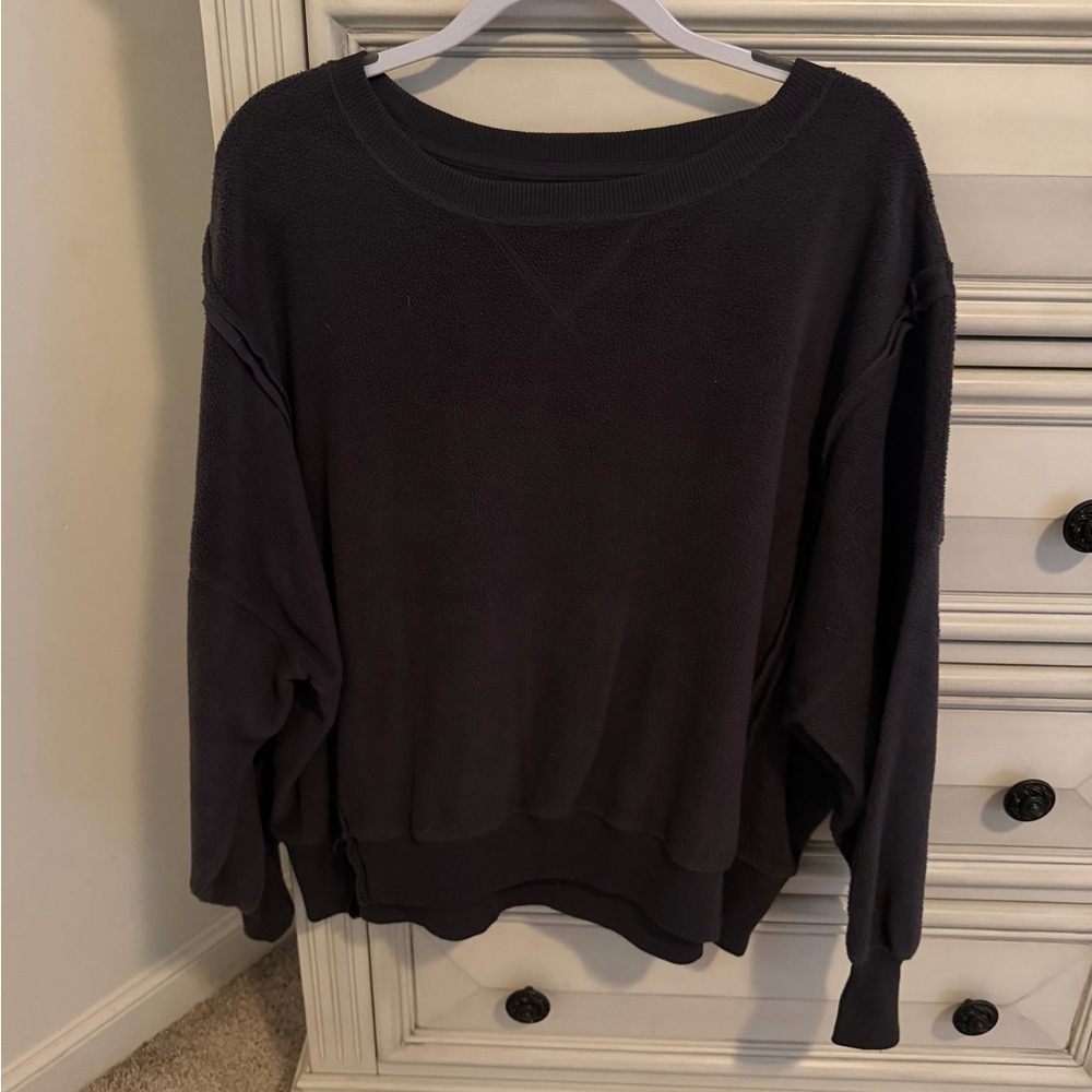 American Eagle Outfitters Dark Gray Crew Neck Sweater